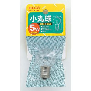 朝日電器 エルパ ELPA エルパ G-127H 小丸球 E17 5W ELPA 朝日電器
