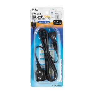 朝日電器 エルパ ELPA エルパ WP-M07B BK ポット用コード 7A ELPA 朝日電器