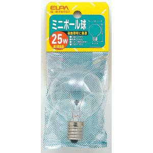 朝日電器 エルパ ELPA エルパ G-87H C ミニボール球 ELPA 朝日電器