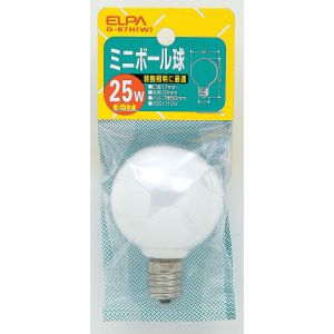 朝日電器 エルパ ELPA エルパ G-87H W ミニボール球 ELPA 朝日電器