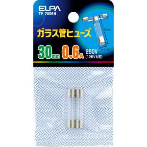 朝日電器 エルパ ELPA エルパ TF-2006H ガラス管ヒューズ30MM ELPA 朝日電器