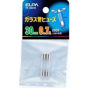 朝日電器 エルパ ELPA エルパ TF-2007H ガラス管ヒューズ30MM ELPA 朝日電器