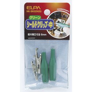 朝日電器 エルパ ELPA エルパ HK-SK02H G シールドクリップM緑 ELPA 朝日電器