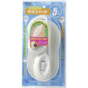 朝日電器 エルパ ELPA エルパ WTS-500B W 手元スイッチコード 5m ELPA 朝日電器