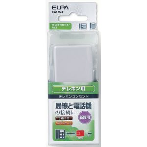 朝日電器 エルパ ELPA エルパ TEA-021 モジュラーコンセント6極2芯C付 ELPA 朝日電器