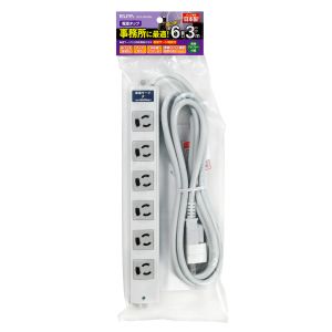 朝日電器 エルパ ELPA エルパ OAT-JP63SH 事務所向けタップ 6個口 耐雷 ELPA 朝日電器