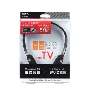 朝日電器 エルパ ELPA エルパ RD-NA50 ライトオーバーヘッドホン3M+延長2M ELPA 朝日電器