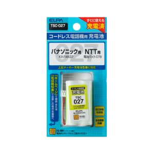 朝日電器 エルパ ELPA エルパ TSC-027 電話機用充電池 ELPA 朝日電器