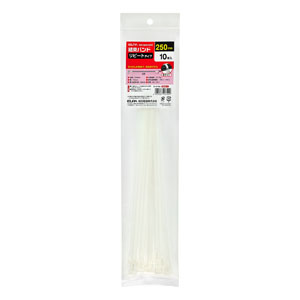 朝日電器 エルパ ELPA エルパ KBR-N250010 WH 結束リピート 250mm ホワイト 10本入 ELPA 朝日電器
