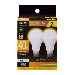 朝日電器 エルパ ELPA エルパ LDA4L-G-E17-G4104-2P LED電球 ミニクリプトン形 ELPA 朝日電器