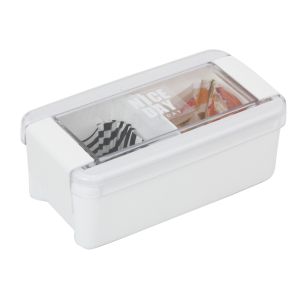 岩崎工業 IWASAKI ラストロウェア イージーケア ランチボックス 1段 ホワイト B-1487 Lustroware