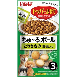 いなばペットフード いなば ちゅ～るボール とりささみ 野菜入り 10g×3袋