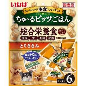 いなばペットフード いなば ちゅ～る ビッツごはん とりささみ 12g×6袋入 323980