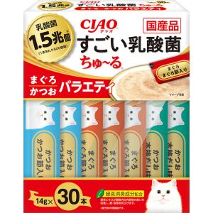 いなばペットフード いなば チャオ すごい乳酸菌 ちゅ～る まぐろ かつお フィルター 14g×30本 321470 CIAO