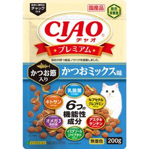 いなばペットフード いなばペットフード CIAO プレミアム かつお節入り かつおミックス味 200g