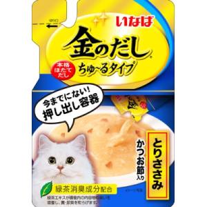 いなばペットフード いなば 金のだし ちゅ～るタイプ とりささみ かつお節入り 140g