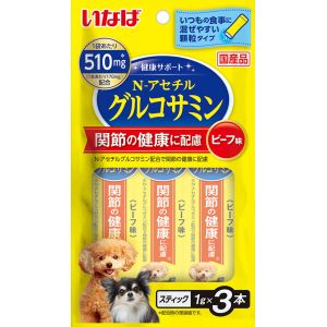 いなばペットフード いなばペットフード 健康サポート N-アセチルグルコサミン ビーフ味 1g×3本