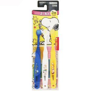 エビス EBiSU エビス 子供歯ブラシ スヌーピー 2～6才 3本パック やわらかめ B-6361