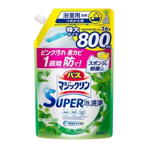 花王 Kao 花王 バスマジックリン SUPER泡洗浄 グリーンハーブの香り つめかえ用 800ml