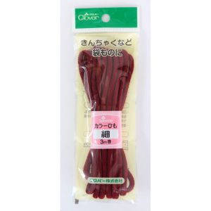 クロバー Clover クロバー カラーひも 細 3m巻 エンジ 26-137