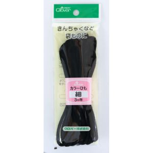 クロバー Clover クロバー カラーひも 細 3m巻 黒 26-143