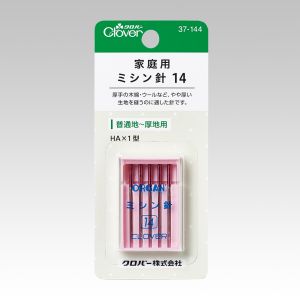 クロバー Clover クロバー 家庭用ミシン針 14 普通厚い生地用 37-144
