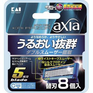 貝印 貝印 カイ レザー アクシア 5枚刃 替刃 8個入 GA0016