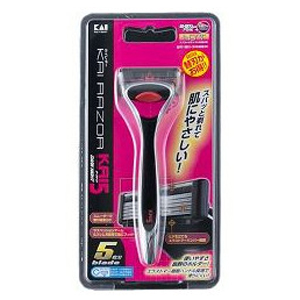貝印 KAI 貝印 カイレザー KAI5 ダークナイト ホルダー 替刃1個付 カミソリ本体