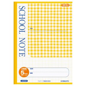 日本ノート 日本ノート LMC5GY チェック柄5mm方眼罫 イエロー