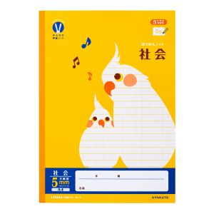 日本ノート 日本ノート カレッジみんなの学習 A4社会5mmR LPUA4