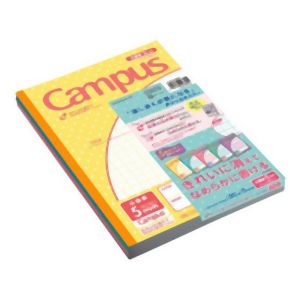 コクヨ KOKUYO コクヨ キャンパスノート みずたま 5mm方眼 10mm実線入り 5色パック ノ-30VS10-5X5