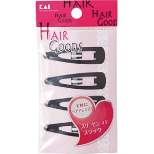 貝印 KAI 貝印 000HA3010 HG スリーピン 4P 黒 #