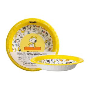 サンナップ SUNNAP サンナップ スヌーピー レトロパターン ストロング ペーパーボウル 650mL 4個入 P6504RP
