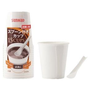 サンナップ SUNNAP サンナップ スプーン付きカップ 205ml 15個入 205SPA
