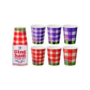 サンナップ SUNNAP サンナップ FMX ギンガムペーパーカップ 205ml 20P C2020GIN