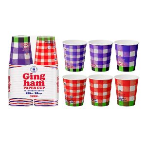 サンナップ SUNNAP サンナップ FMX ギンガムペーパーカップ 205ml 50P C2050GIN