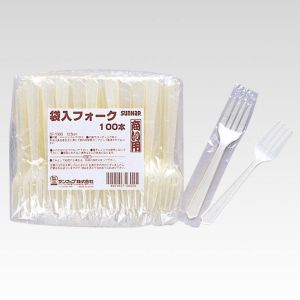 サンナップ SUNNAP サンナップ 商い用 試食用 使い捨て 個包装 フォーク 125mm 100本入 SF-100G