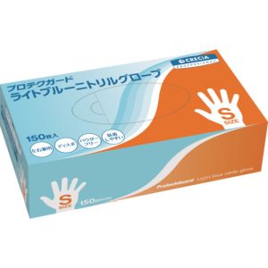 日本製紙クレシア クレシア 69215 プロテクガード ライトブルー ニトリルグローブ Sサイズ 150枚入