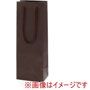 シモジマ HEIKO シモジマ 5340105 手提げ紙袋 カラーチャームバッグ ブラウン ワインL 10枚入り
