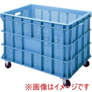 積水 積水 BS-200K B BS型メッシュコンテナ BS-200 キャスター付 自在2ケ固定2ケ 青 メーカー直送 代引不可 北海道沖縄離島不可