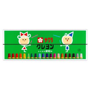 サクラクレパス SAKURA サクラクレパス LY20R クレヨン太巻20色 ゴム紐付 