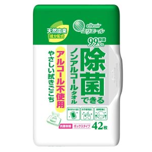 大王製紙 大王製紙 エリエール 除菌できるノンアルコールタオル ボックス 本体 42枚