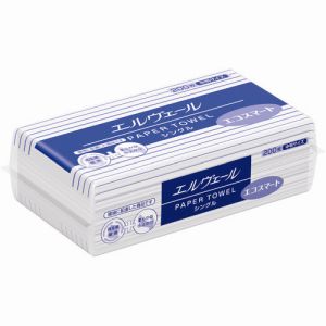 エリエールビジネスサポート エルヴェールペーパータオルエコスマート200枚中判35パック入１ケース 直送 代引や北海道沖縄離島不可