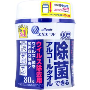 大王製紙 大王製紙 エリエール 除菌できるアルコールタオル ウイルス除去用 本体 80枚入