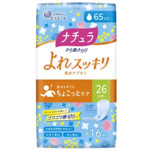 大王製紙 大王製紙 ナチュラ さら肌さらり ちょこっと吸水ナプキン 26cm 65cc 16枚入 