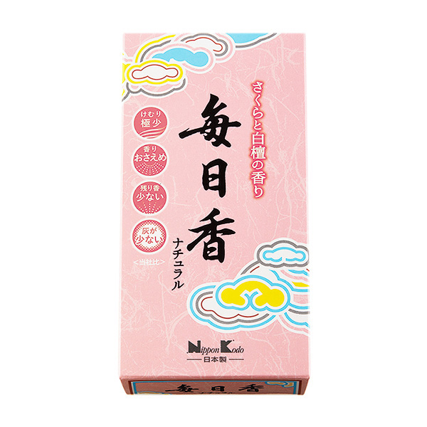  日本香堂 Nippon Kodo 日本香堂 毎日香ナチュラル さくら バラ詰 約110g