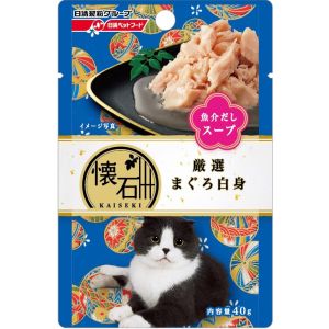 日清ペットフード 日清 懐石レトルト 厳選まぐろ白身 魚介だしスープ 40g 猫 キャットフード