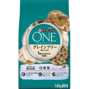 ネスレ日本 Nestle ピュリナワン キャット グレインフリー 白身魚 1.6kg ネスレ
