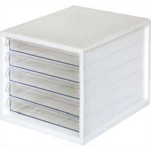 ナカバヤシ Nakabayashi ナカバヤシ A4E-05W A4レターケース一体/浅5段/ホワイト メーカー直送 代引不可 北海道沖縄離島不可