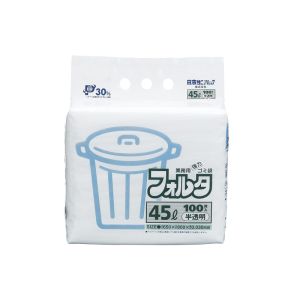 日本サニパック sanipak サニパック 業務用フォルタゴミ袋 100枚入F-9H 半透明 90L
